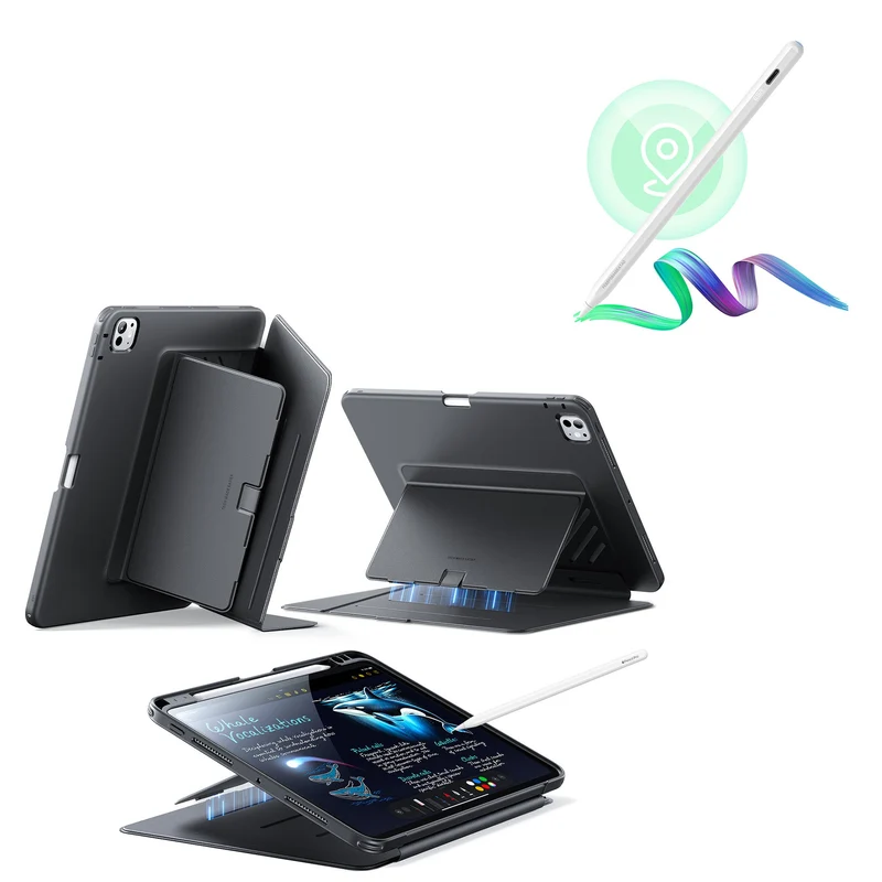 iPad Pro 11″ (2025) Flip Magnetic Case with Pencil Bundle - Black