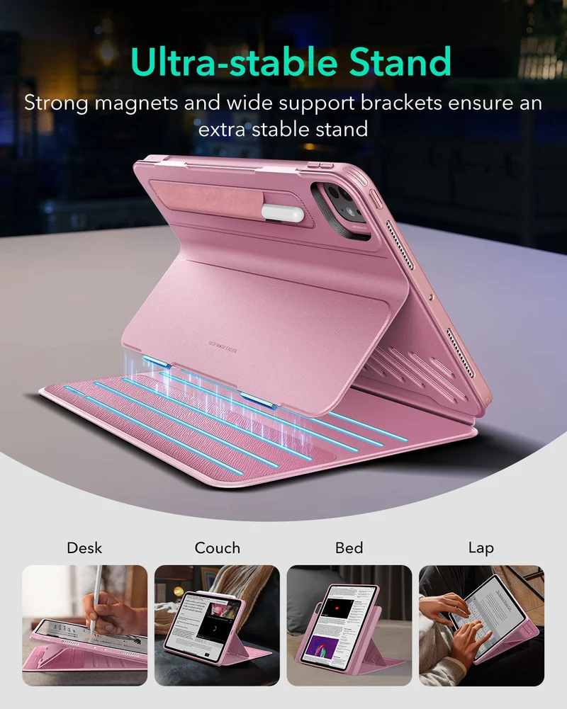 iPad Pro 13″ (2025) Shift Magnetic Case with Pencil Bundle - Pink