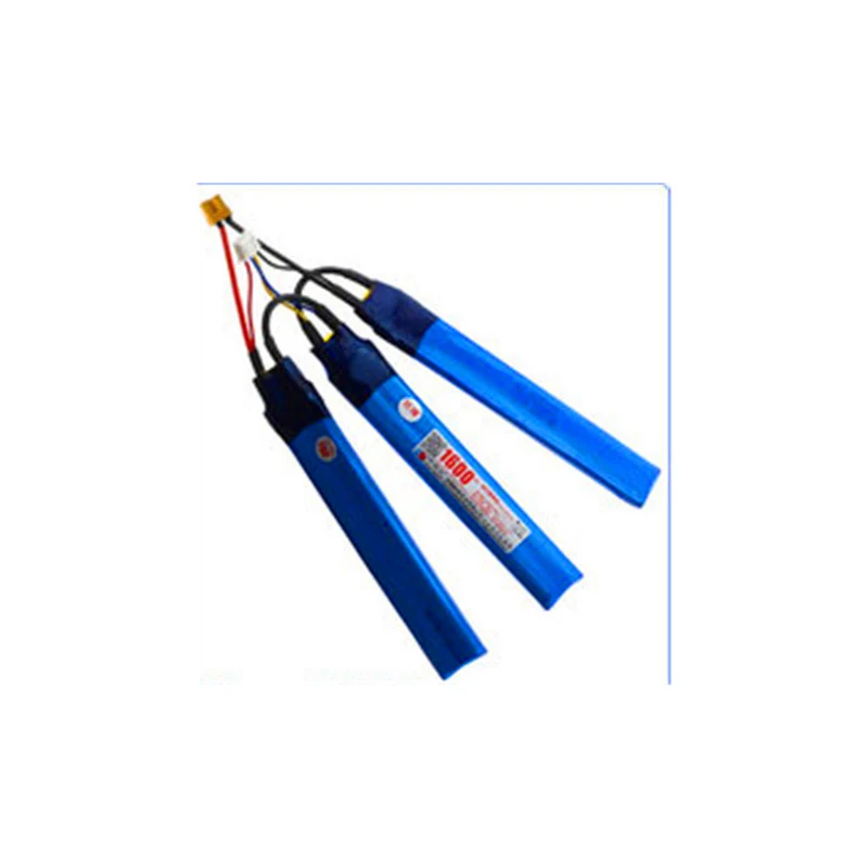 2PCS XT30 plug-in triplets 1600mAh sponge soft ejector toy power polymer battery 11.1V 6020122