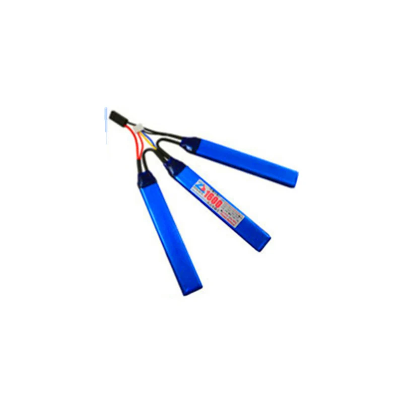 2PCS Odawiya Plug Triplets 1600mAh Sponge Soft Ejection Toy Power Polymer Battery 11.1V 6020122
