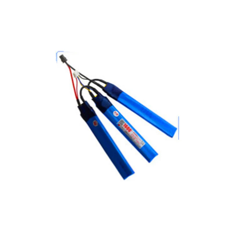 2PCS SM Plug Triplets 1600mAh Sponge Soft Projectile Toy Power Polymer Battery 11.1V 6020122