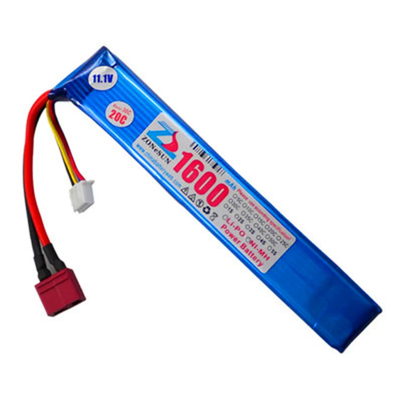 2PCS XT30 Connector 1600mAh Xinwei Jinmingsteddy Sponge Soft Projectile Toy Power Polymer Battery 11.1V 6020122