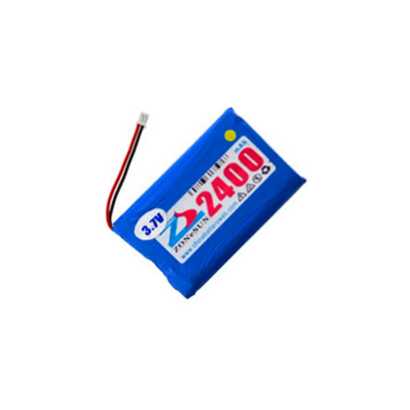 2x3.7V 2400mAh parallel PH2.0 positive connector 523450 polymer lithium battery