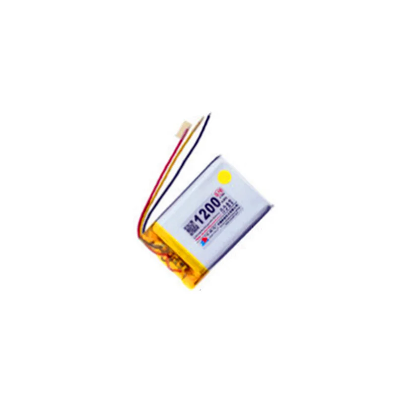 2x3.7V 1200mAh with NTC protection three wire 523450 heating high temperature polymer lithium battery