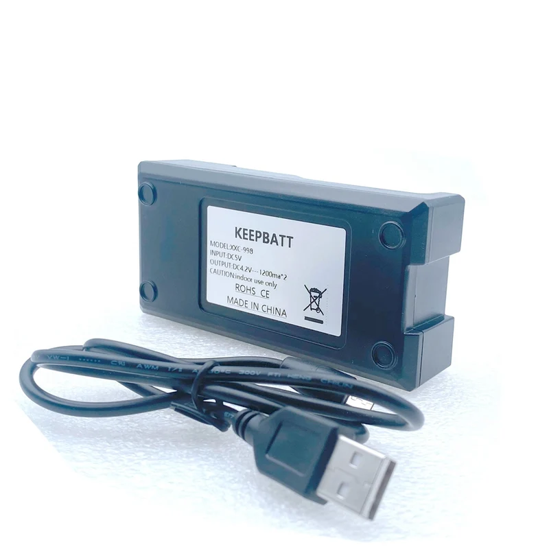 KEEPBATT 2 Slot Battery Charger for Li-ion NiMH NiCD Rechargeable Batteries