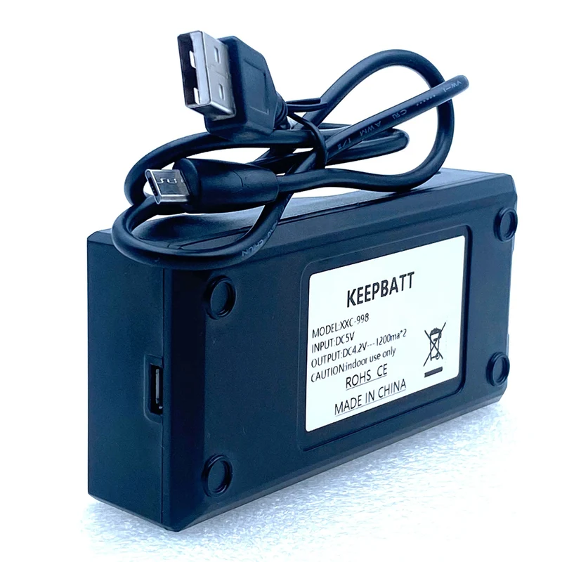KEEPBATT 2 Slot Battery Charger for Li-ion NiMH NiCD Rechargeable Batteries