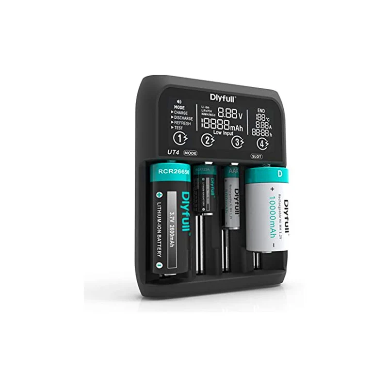 UT4 universal battery charger Battery charger for Li-Ion / IMR / INR / battery NI-MH / NI-Cd A AA AAA AAAA C SC D LiFePO4 battery