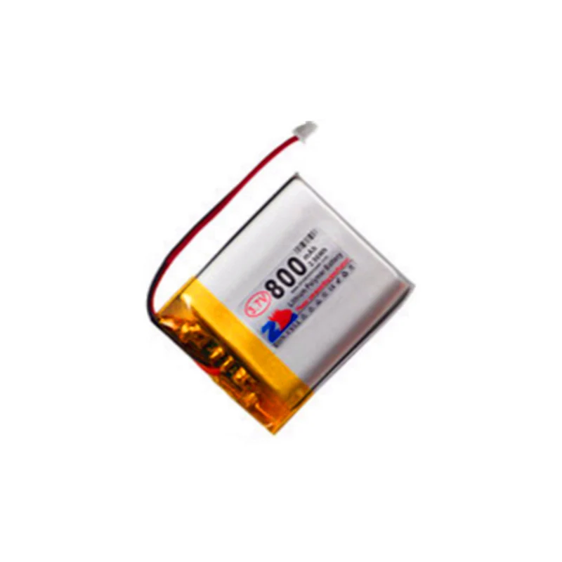 2pcs 3.7V 800 mAh only socket without plug 603040 loudspeaker voice recorder polymer lithium battery