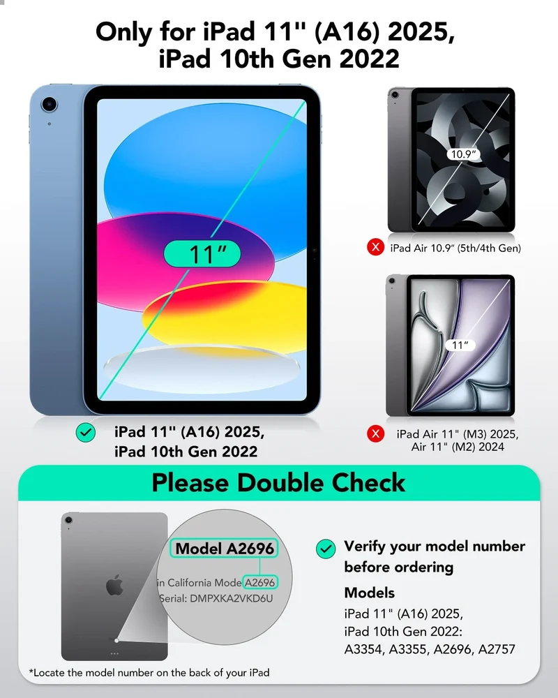 iPad 11" (A16) 2025 Bundle Shift Magnetic Case, Papel-Feel Magnetic & Armorite® Protection - Titanium
