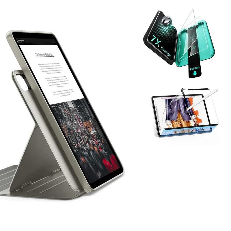 iPad Air 13" (M4) 2026 Bundle Shift Magnetic Case, Papel-Feel Magnetic & Armorite® Protection - Titanium