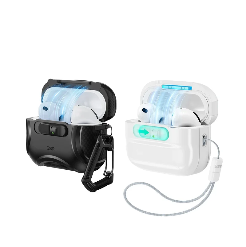 AirPods Pro 3 Dual Style Security Lock Bundle - Black & White
