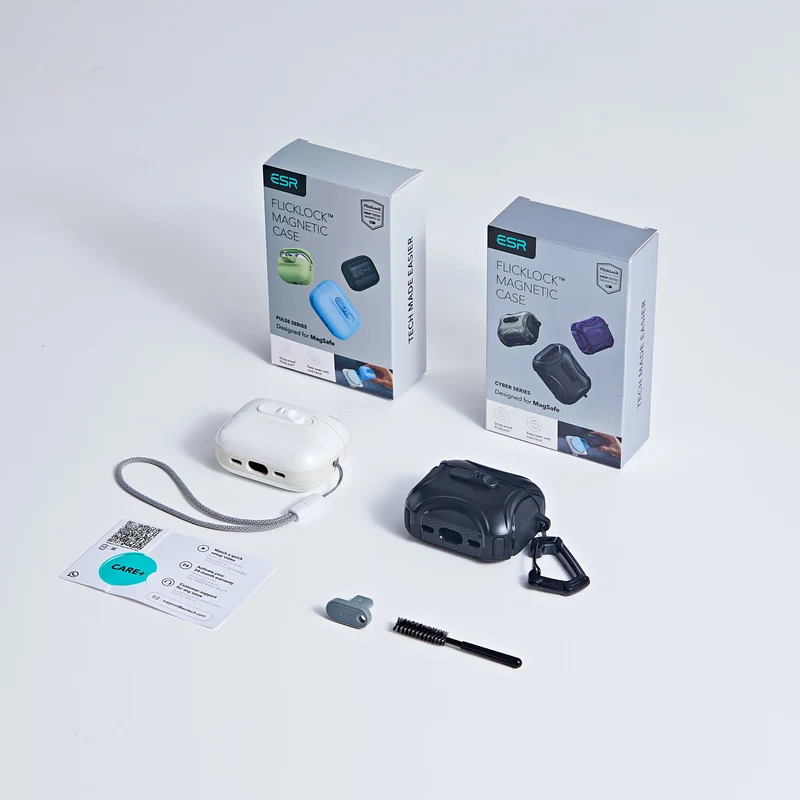AirPods Pro 3 Dual Style Security Lock Bundle - Black & White