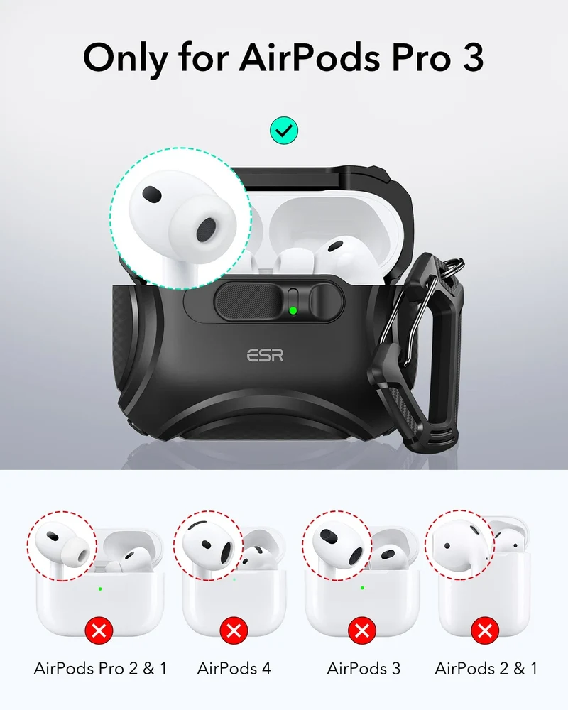 AirPods Pro 3 Dual Style Security Lock Bundle - Black & White