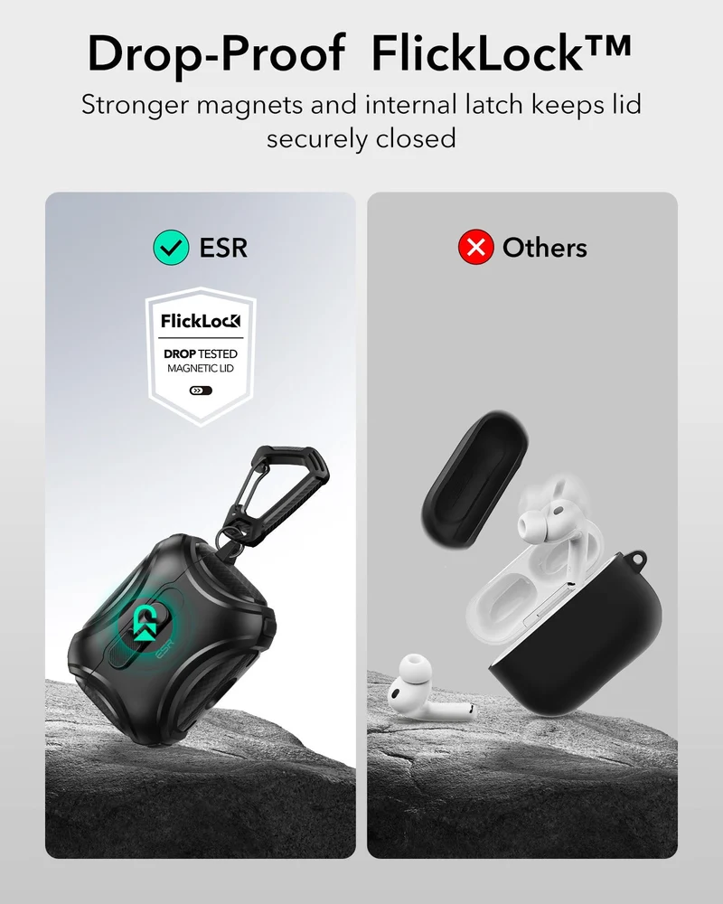 AirPods Pro 3 Dual Style Security Lock Bundle - Black & White