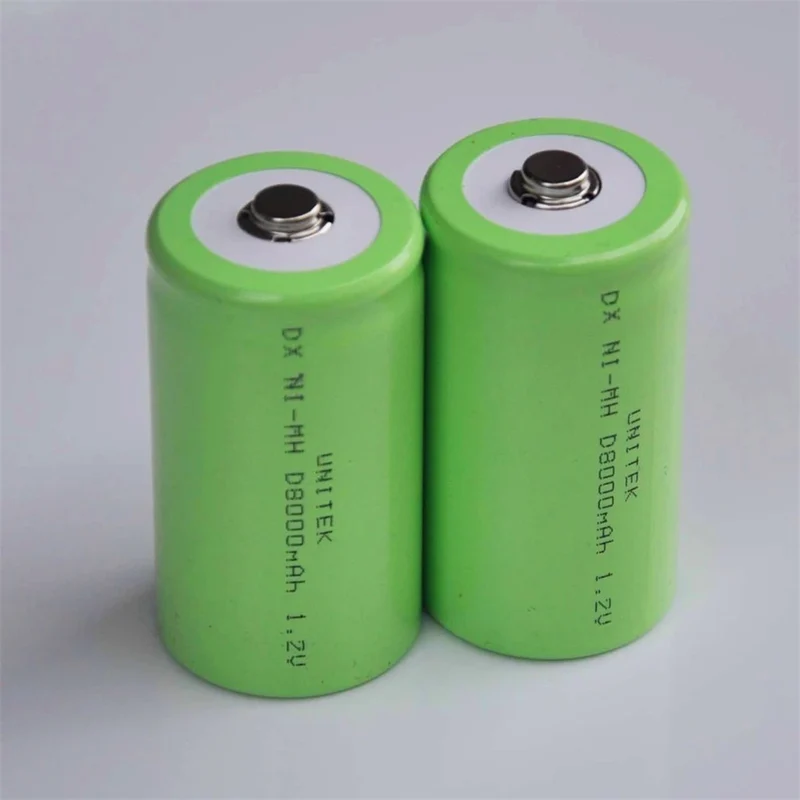 5 pcs 1.2 V Ni-Mh 8000mAh Battery LR20 R20 D size NIMH for gas stove oven burner LED flashlight clock