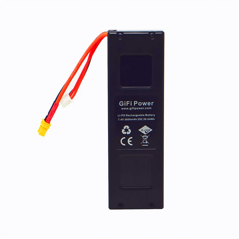 7.4 V 3600 mAh LiPo battery for MJX Bugs 3, Force1 F100, Contixo F17 Quadcopter