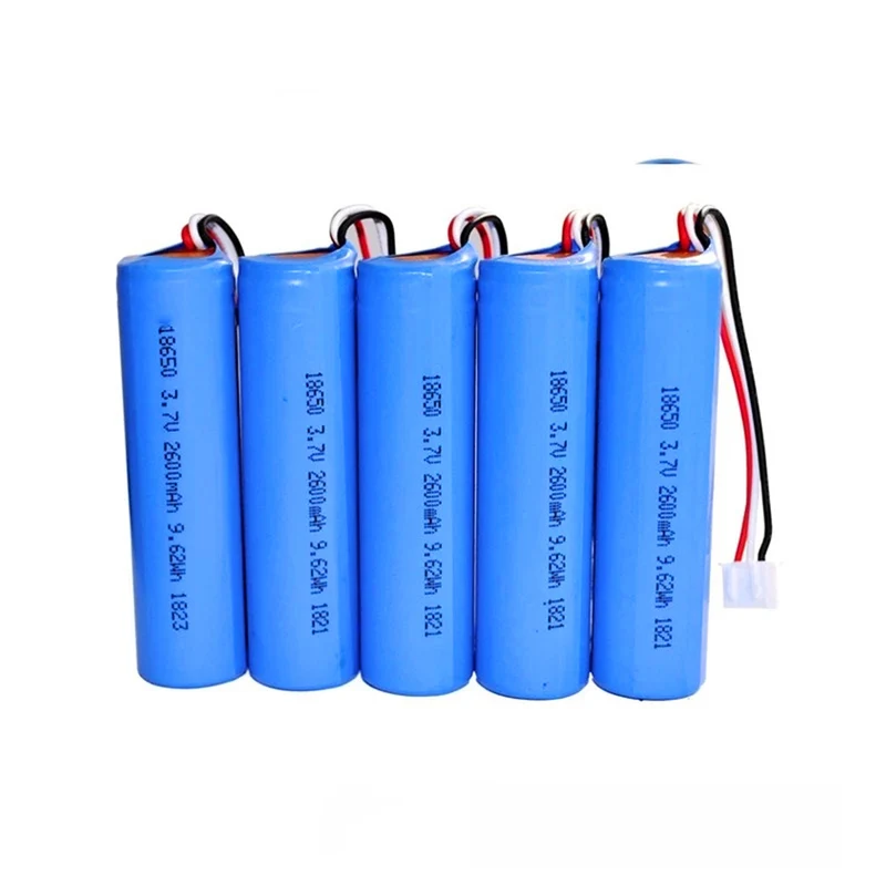 2 pieces 3.7v 2600mah 18650 Lithium Ion Battery With PCM NTC