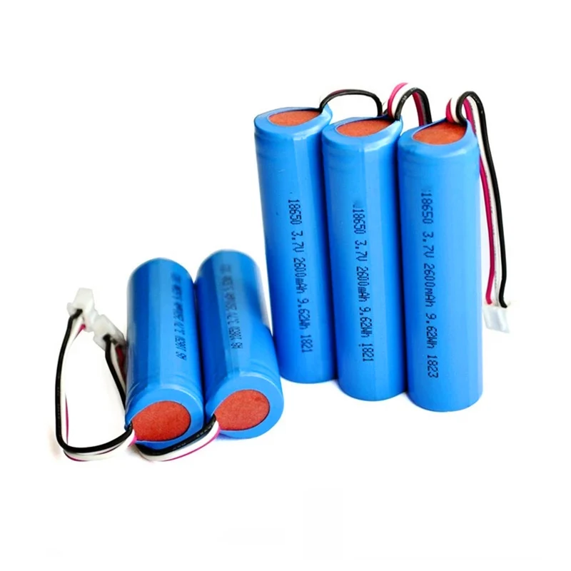 2 pieces 3.7v 2600mah 18650 Lithium Ion Battery With PCM NTC