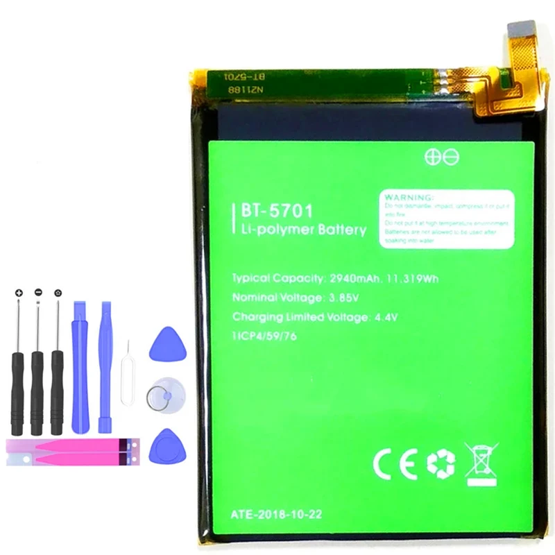 3.85V 2940mAh BT5701 Battery For Leagoo S8 BT-5701 Mobile Phone+tools