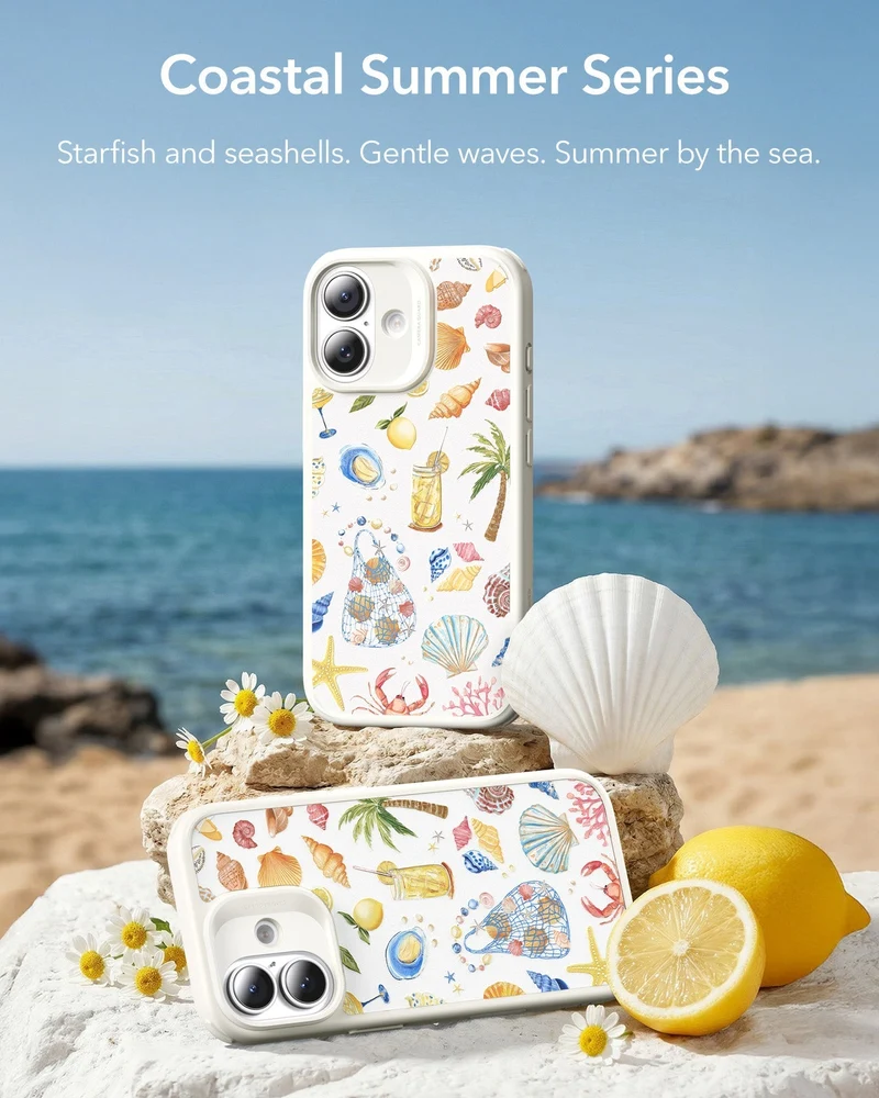 iPhone 17 Classic Hybrid Magnetic Case (Camera Control) - Coastal Summer