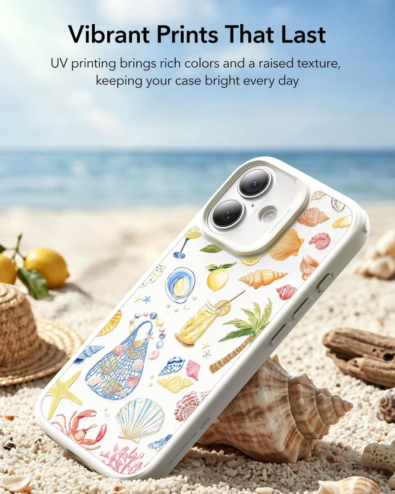 iPhone 17 Classic Hybrid Magnetic Case (Camera Control) - Coastal Summer