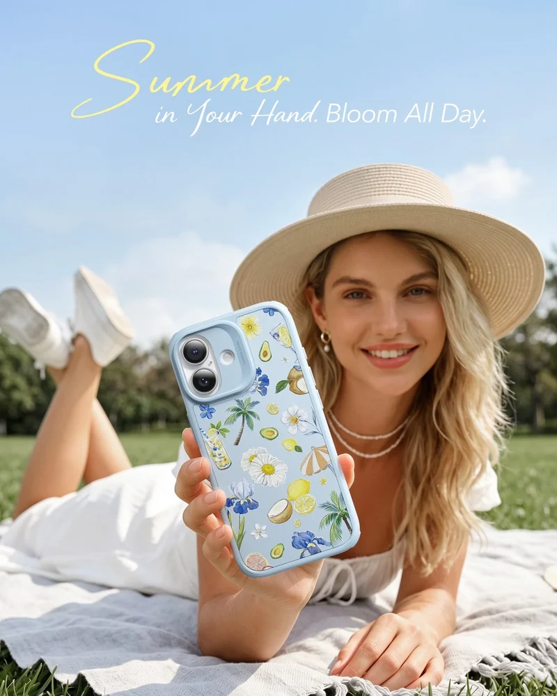 iPhone 17 Classic Hybrid Magnetic Case (Camera Control) - Tropical Paradise