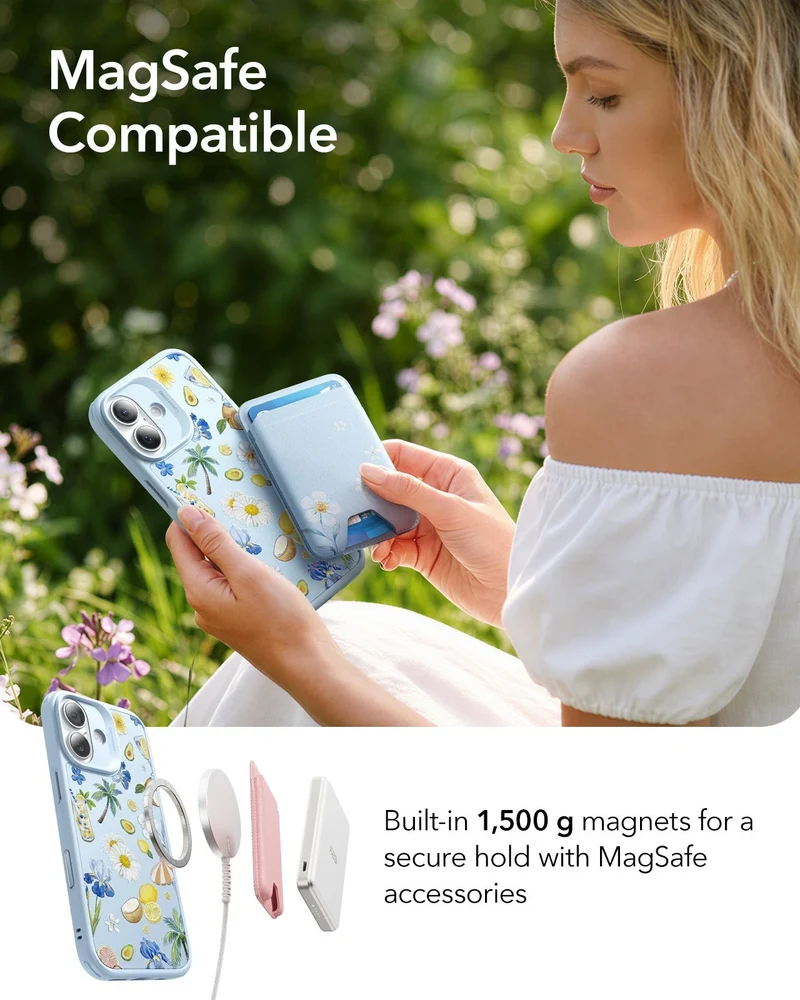 iPhone 17 Classic Hybrid Magnetic Case (Camera Control) - Tropical Paradise