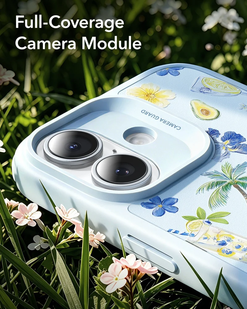 iPhone 17 Classic Hybrid Magnetic Case (Camera Control) - Tropical Paradise