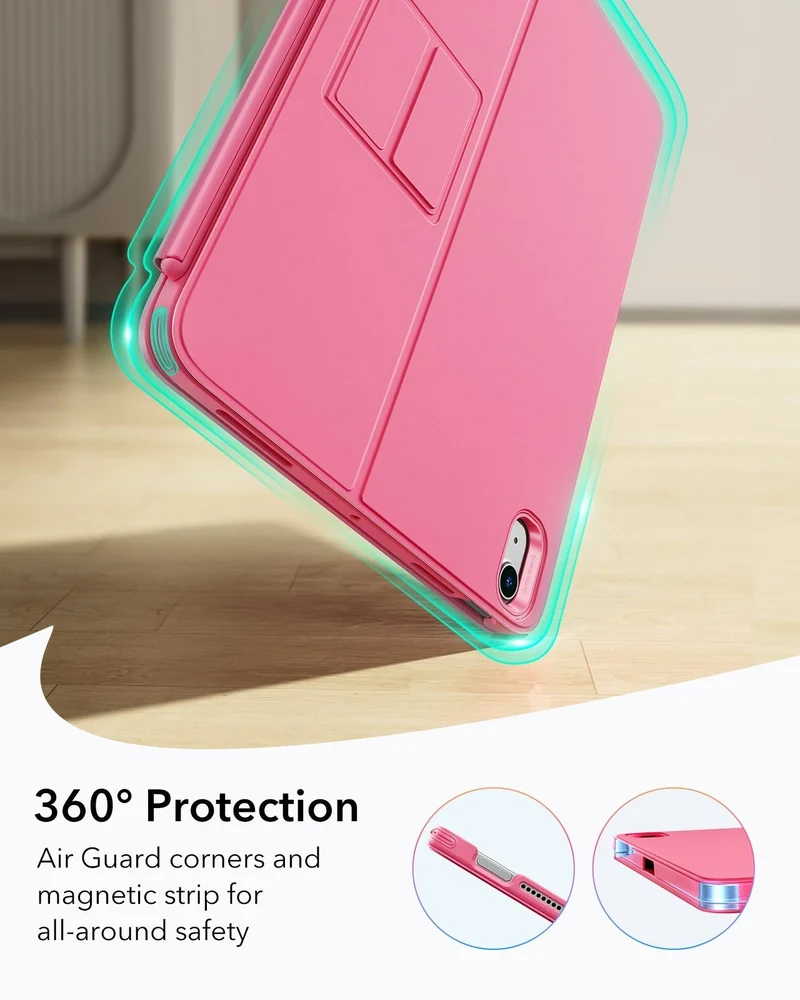 iPad 10th Gen Flex Keyboard Case (Detachable) With Geo Pencil Bundle - US Layout Pink With Pink Pencil