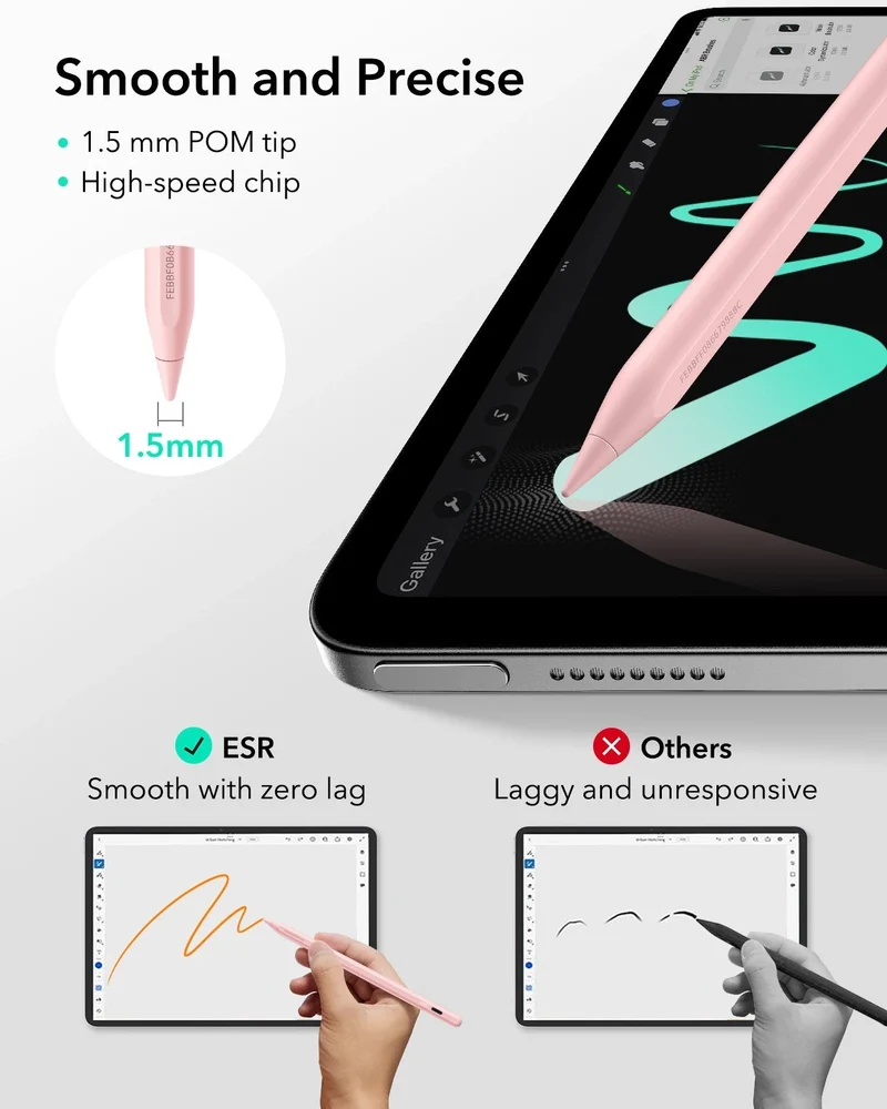 iPad 10th Gen Flex Keyboard Case (Detachable) With Geo Pencil Bundle - US Layout Pink With Pink Pencil