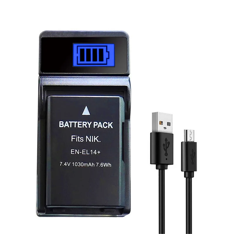 2PCS 8.4v 1030mAh EN-EL12 lithium-ion battery for p7200 p7100 d5100 d5200 d3300