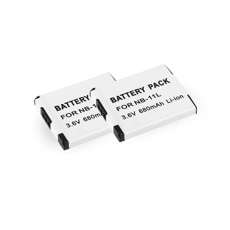 2PCS 3.6v 680mah NB- 11 liter Battery for Canon A2600 IS A4000IS IXUS125 265 155 HS camera battery