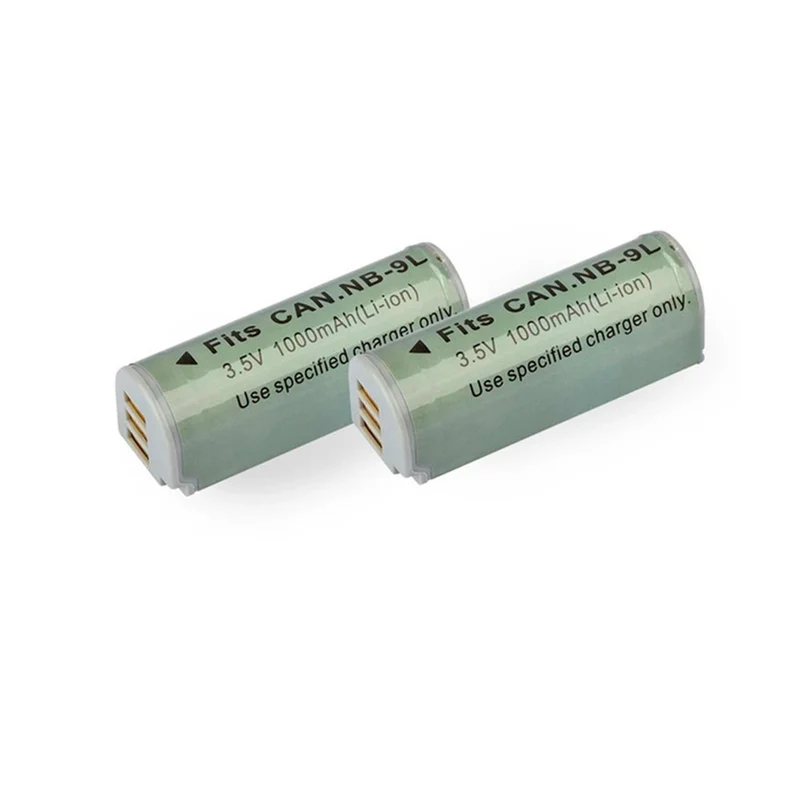 2 pieces 3.5v 1000mah NB- 9L lithium-ion battery for NB9L NB 9L Canon Elph 510 530 hs Powershot n SD4500 510 hs 50s