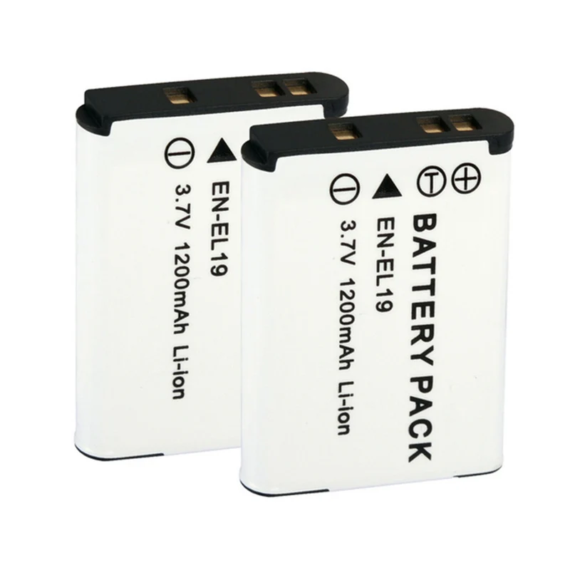 3.7v 1200mah EN-EL 19 lithium battery for s2600 s4100 s6400 Nikon cameras