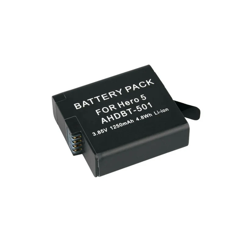 3.7v 1250mAh AHDBT- 501 lithium-ion battery for Gopro Hero 5 Go Pro Hero7 ahdbt-501