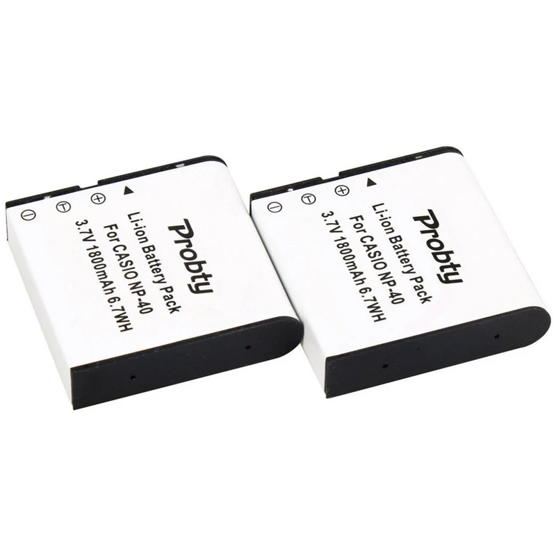 2 pieces 3.7v 1800mAh np40 lithium-ion battery for Casio ex z30 / p700 pm200