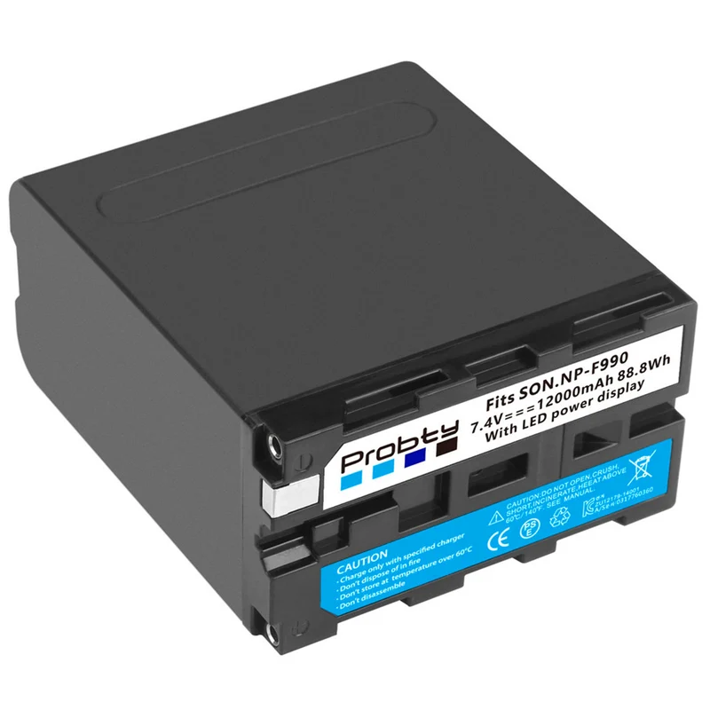 7.4 12000mAh Li-Ion battery for NP-F990 NP-F970 NP-F550 F750 F970 F960 LED video light