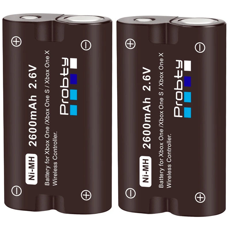 2 pieces 2.6v 2600mAh Xbox One Battery for LCD USB Charger Xbox One S / Xbox One Elite Wireless Control
