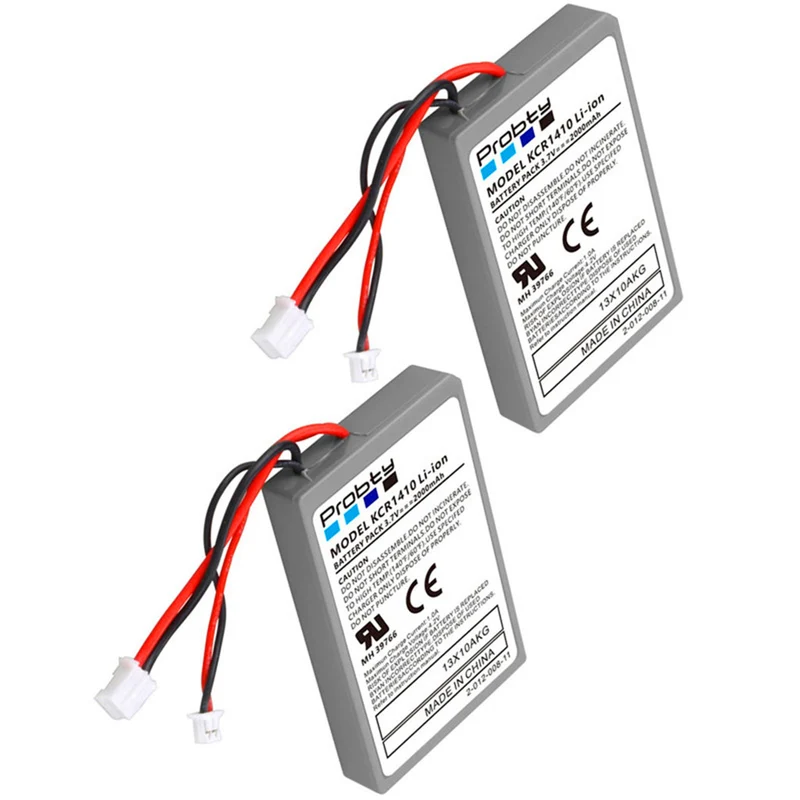 2 pieces 3.7v 1000mah KCR1410 lithium-ion battery for Sony PS4 PS4 Pro Bluetooth Wireless Dual Shock Controller CUH-ZCT1H