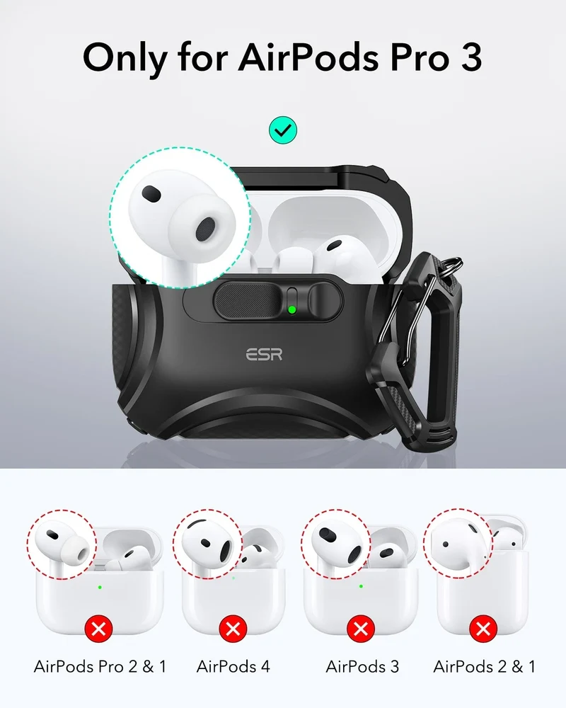 25W CryoBoost 3-in-1 Magnetic Charger (Qi2) and AirPods Pro 3 Cyber FlickLock Case Bundle - US Plug–White
