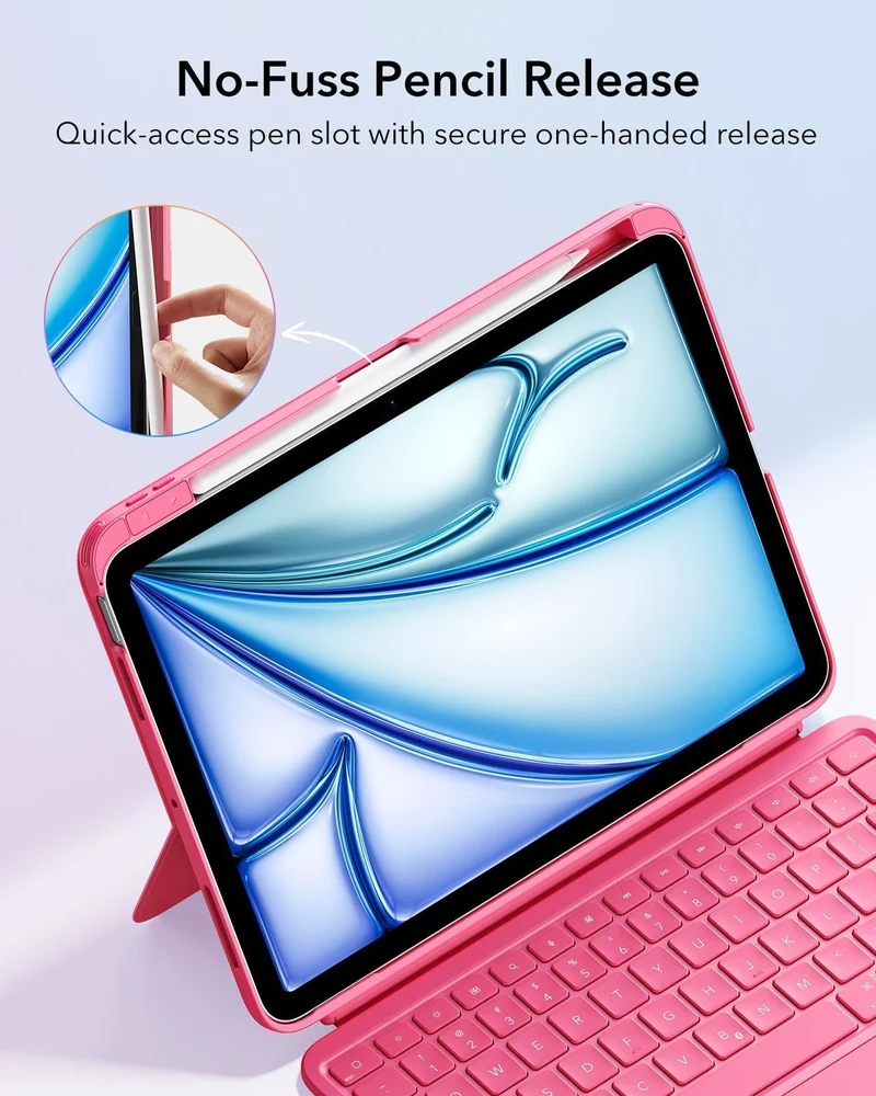 iPad 10th Gen Flex Keyboard Case (Detachable) With Digital Pencil Bundle - US Layout-Pink
