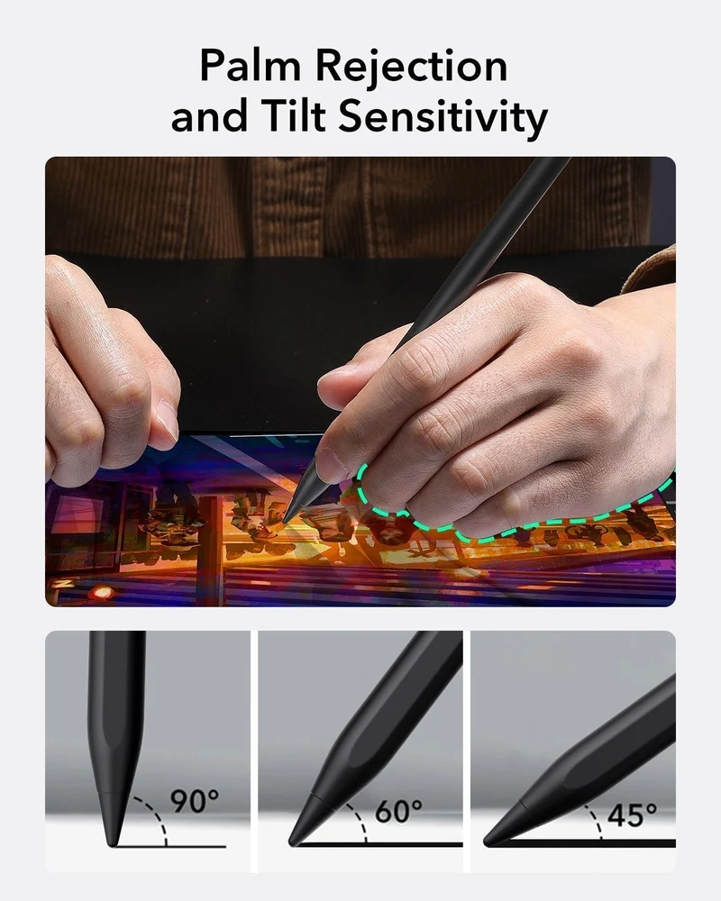 iPad 11" (A16) 2025 Shift Keyboard Case (Detachable) With Digital Pencil Bundle -US Layout Dark Gray With Dark Silver Pencil