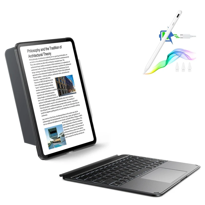 iPad Pro 13” (M4) 2024 Shift Keyboard Case (Detachable) With Digital Pencil Bundle - US Layout - Dark Gray