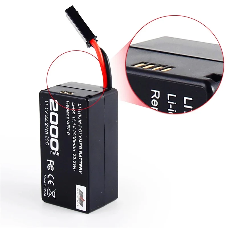 3PCS 11.1V 2000mAh Li-Polymer Battery For Parrot AR.Drone 2.0 Quadcopter