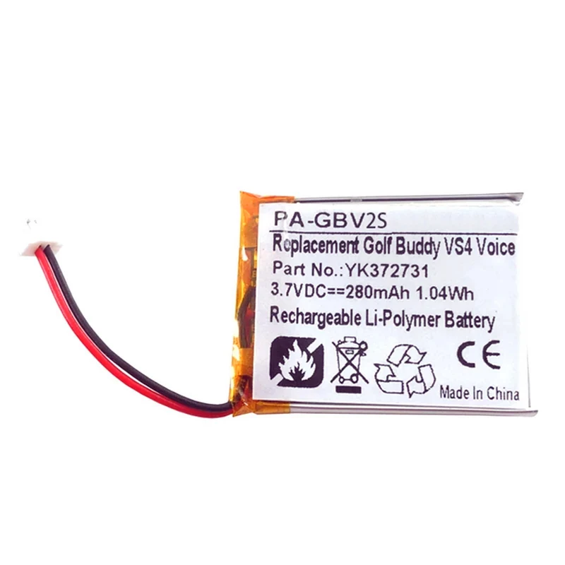3.7v 280mAh PL482730 YK372731Battery For GOLF BUDDY DSC-GB750 DSC-GB900 Voice 2 GPS Rangefinder Plus VS4