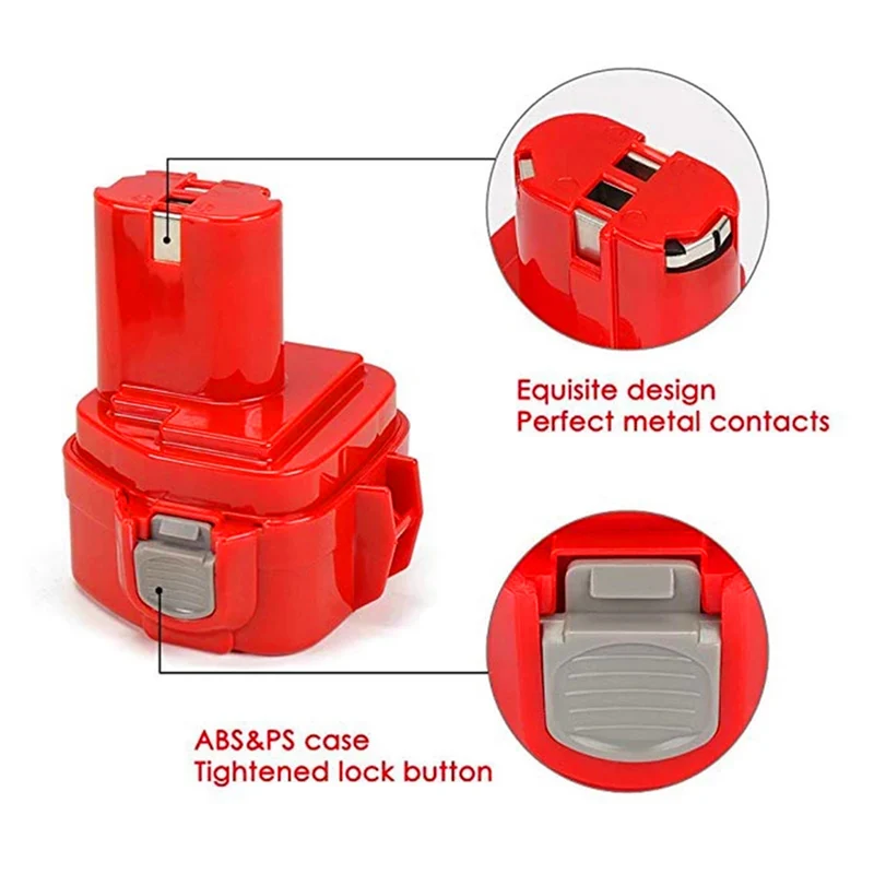 12V 2000mAh Ni-CD Battery for MAKITA PA12 1220 1222 192598-2 192681-5 193981-6 638347-8