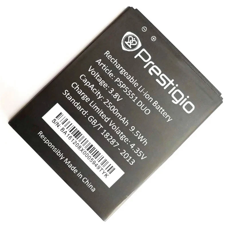 2500mAh Replacement Battery For Prestigio Grace S5 LTE PSP5551DUO Cell Phone Batteries