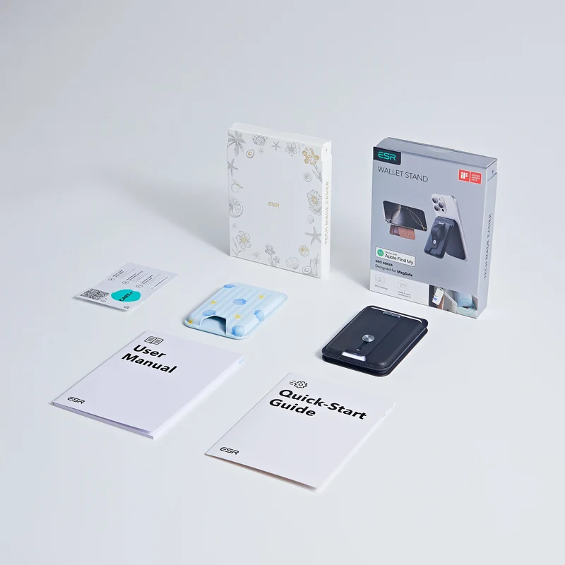 Classic Magnetic Wallet and Geo Wallet Stand Bundle - Coastal Summer&Midnight Black
