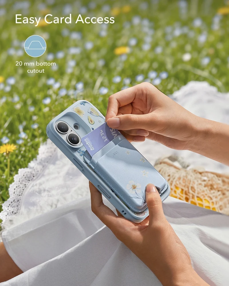 iPhone 17 Pro Max Bundle Classic Hybrid Magnetic Case (Camera Control, Stash Stand) & Classic Magnetic Wallet - Tropical Paradise