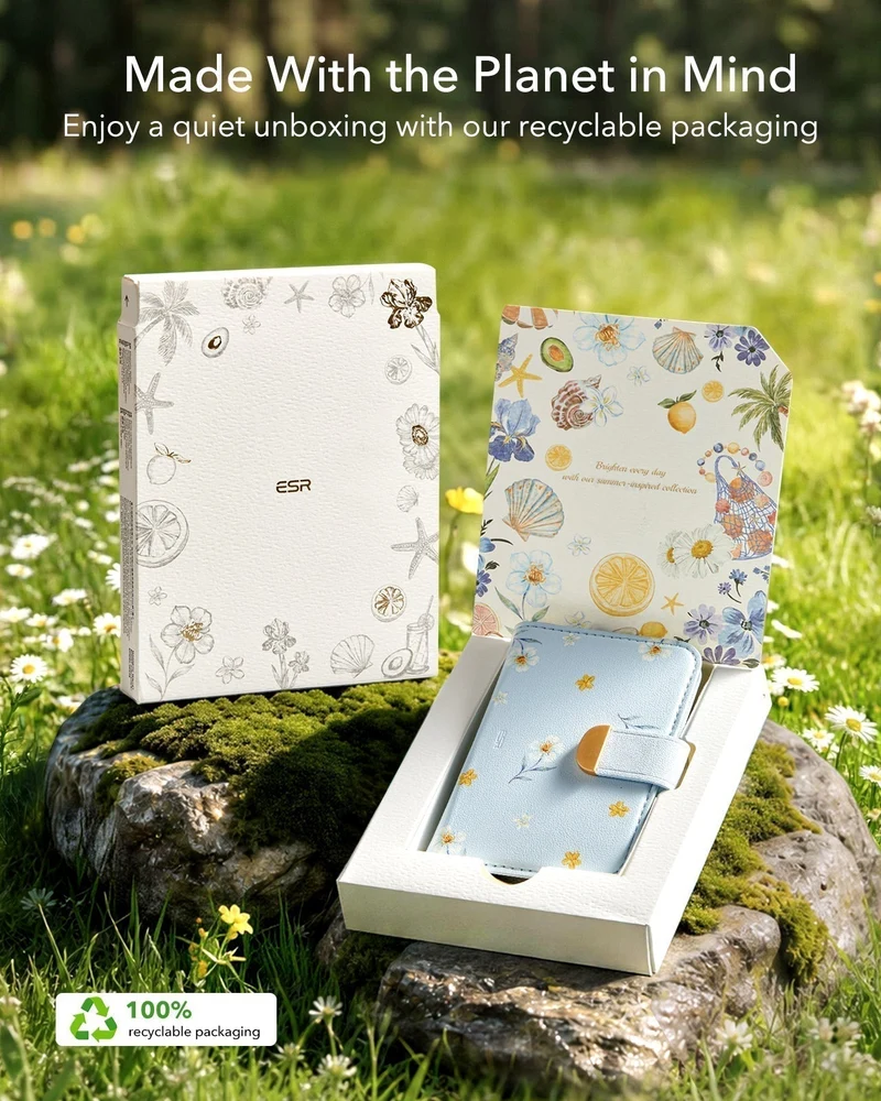 iPhone 17 Classic Hybrid Magnetic Case (Camera Control) & Aura Clutch Magnetic Wallet - Tropical Paradise